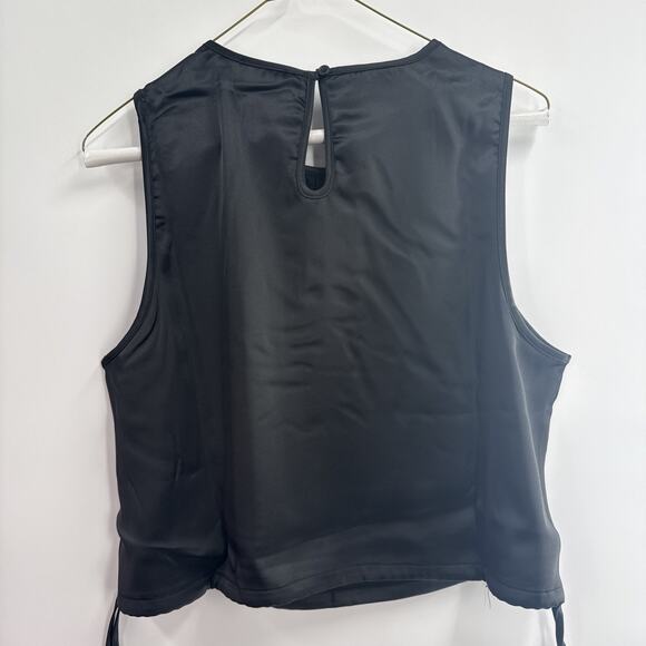 The Drop Women's Tanya Shirred-Neck Bubble Tank Black-Medium With Tag *READ... - Picture 2 of 14